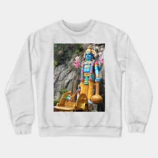 Colorful Hindu statue and carriage Crewneck Sweatshirt